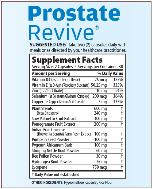 Prostate Revive Ingredients