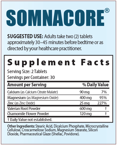 Somnacore Sleep Formula Ingredients